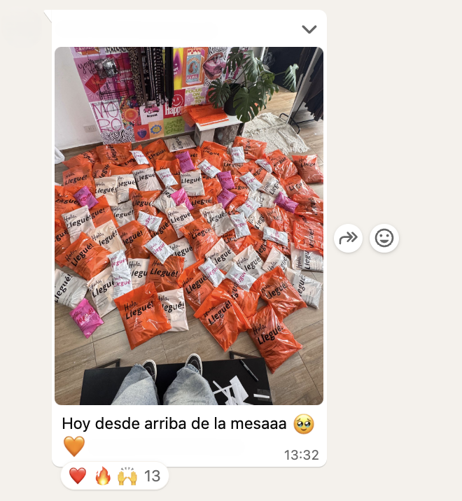 Mensaje de cliente 1